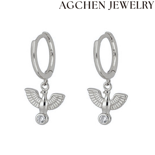 Orelornamaĵoj AG Peace Dove por Virinoj