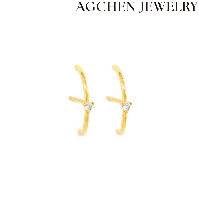AG Linear Zirconia Earrings