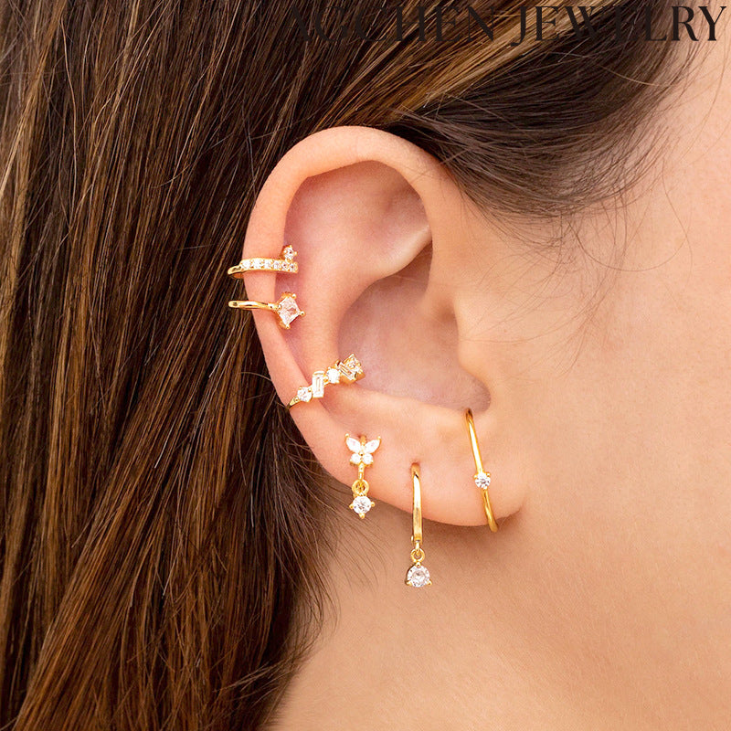 AG Linear Zirconia Earrings