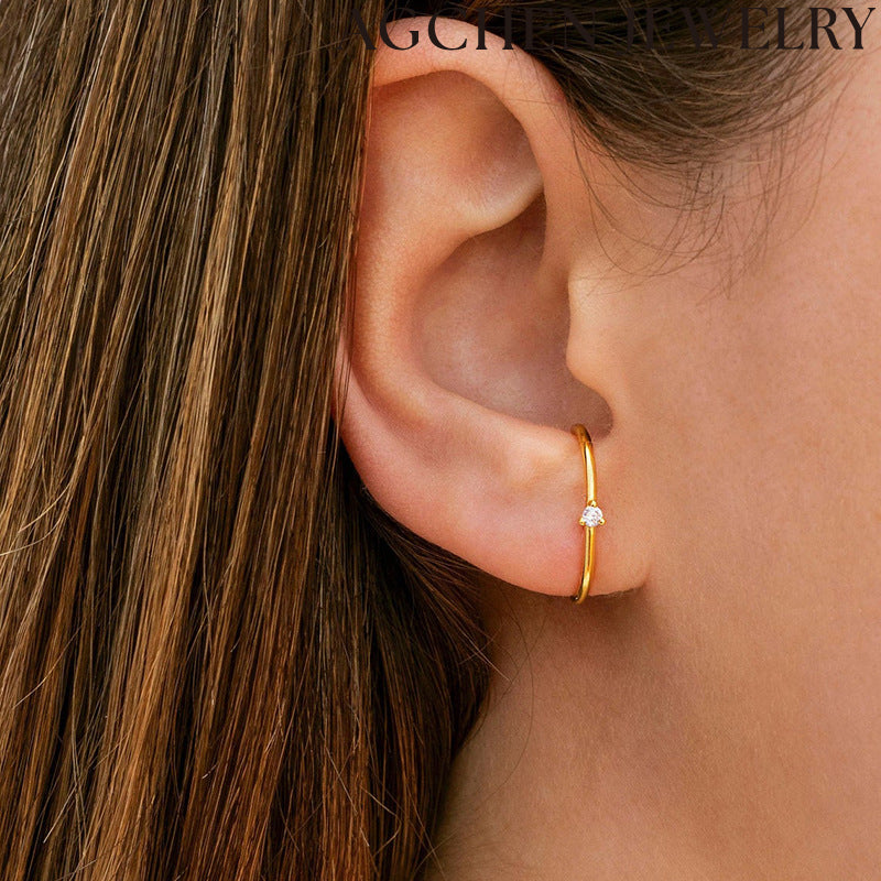 AG Linear Zirconia Earrings