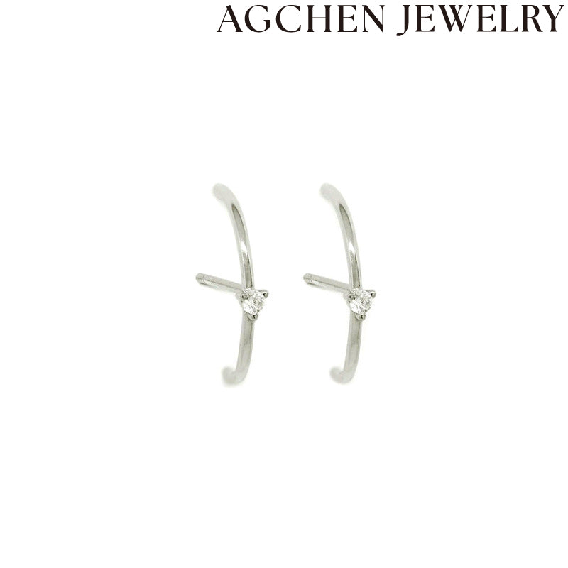 AG Linear Zirconia Earrings