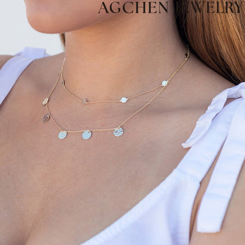 AG Small Disk Pendant Necklace