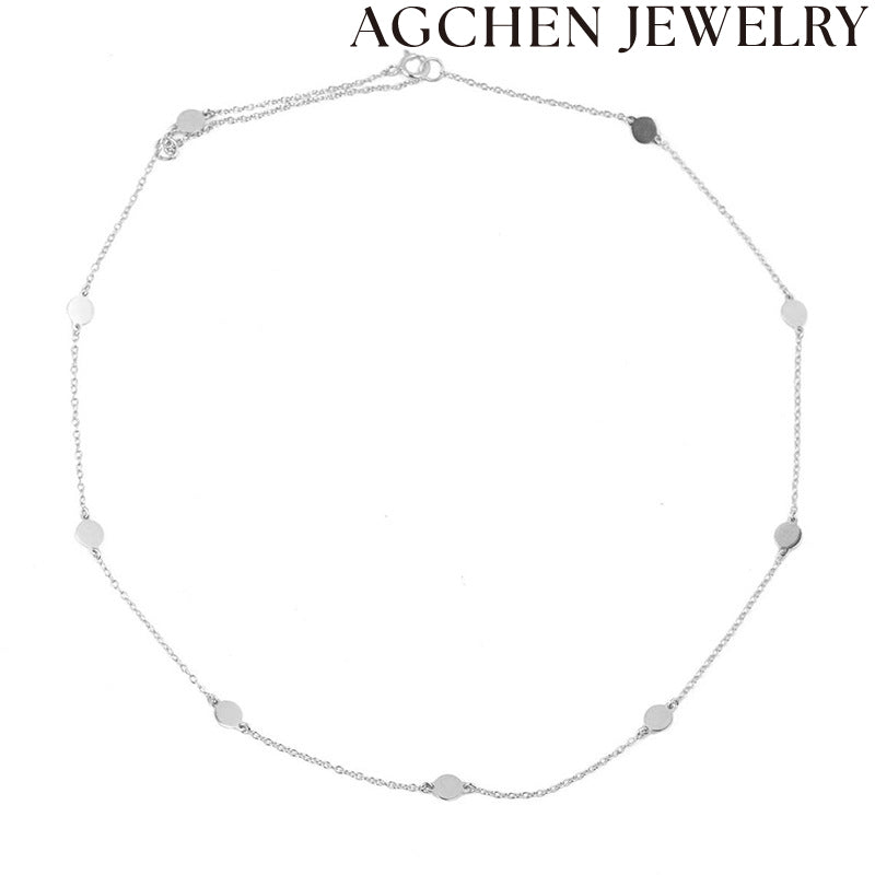 AG Small Disk Pendant Necklace