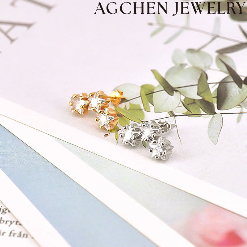 AG Triple Star Earrings