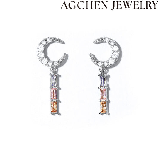 AG Moon Zirconia Orelornamaĵoj