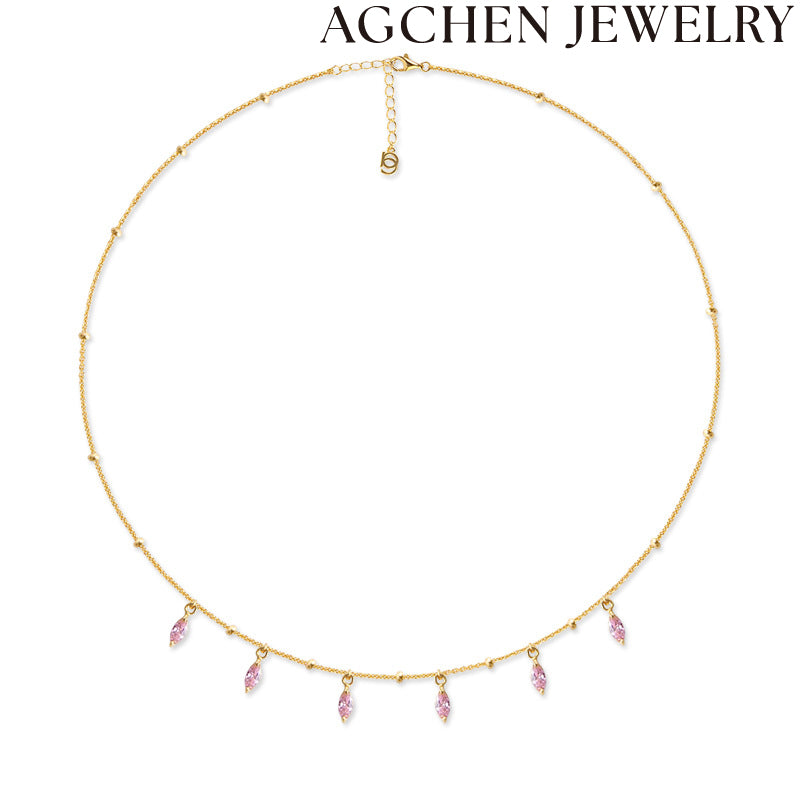 AG Pink Zircon Necklace