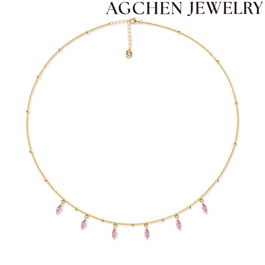 AG Pink Zircon Necklace