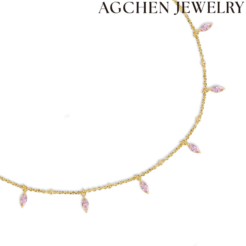 AG Pink Zircon Necklace