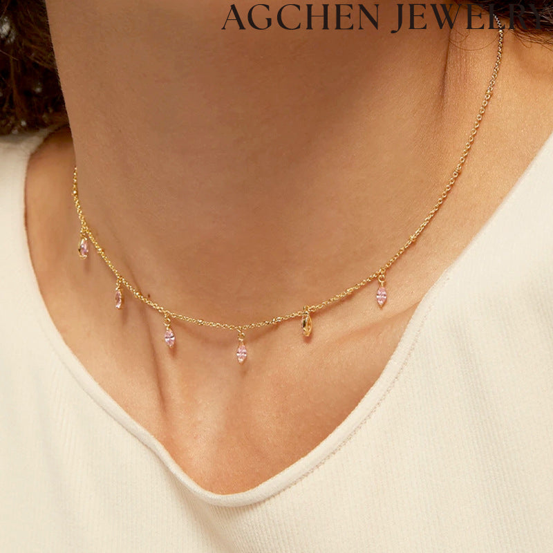 AG Pink Zircon Necklace