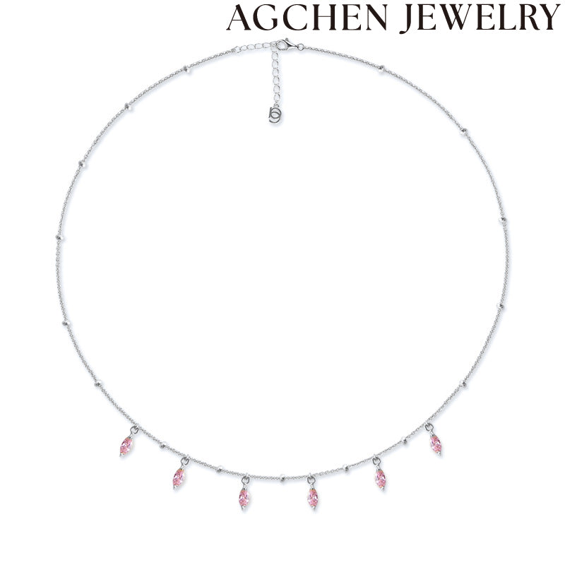 AG Pink Zircon Necklace
