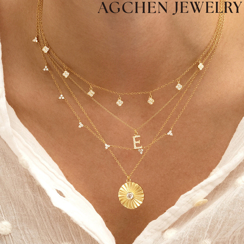 AG Triangle Zircon Necklace