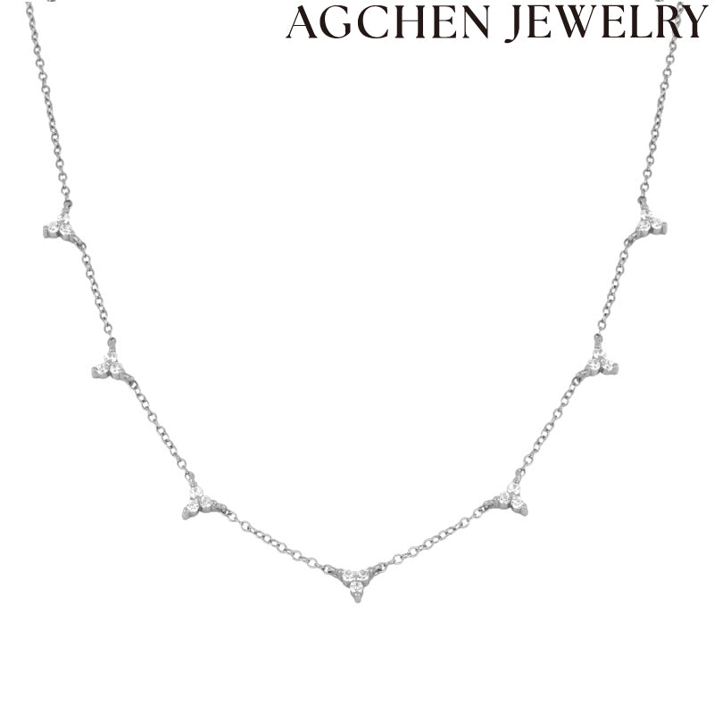AG Triangle Zircon Necklace