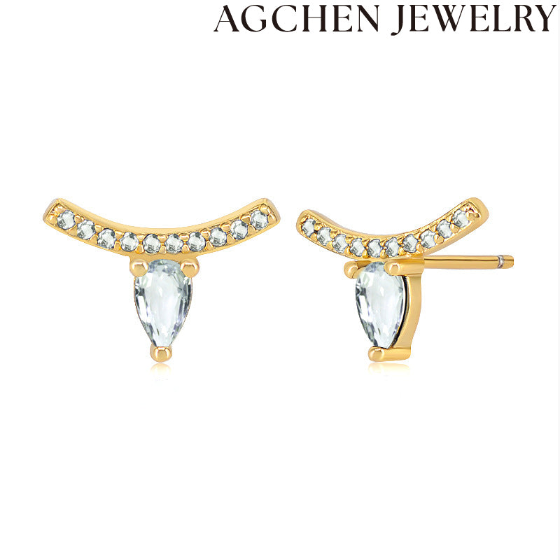 AG Women's Multicolored Zirconia Stud Earrings