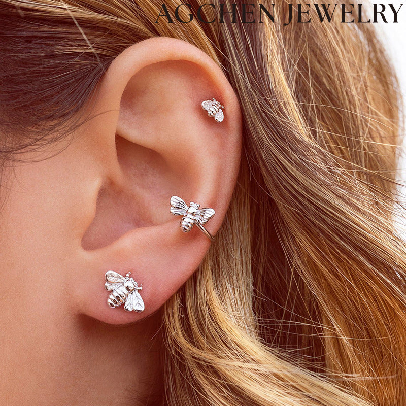 AG Bee-shaped Earrings