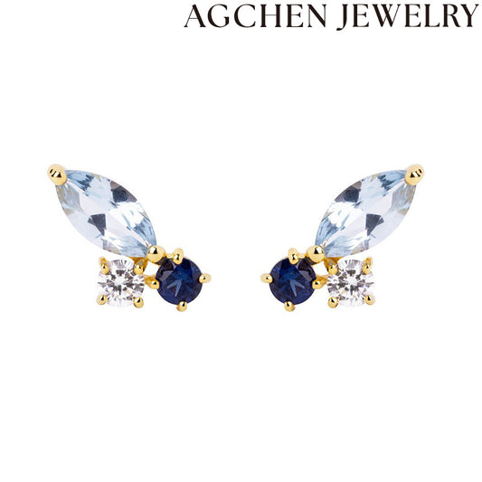 AG Colorful Insect Zirconia Earrings