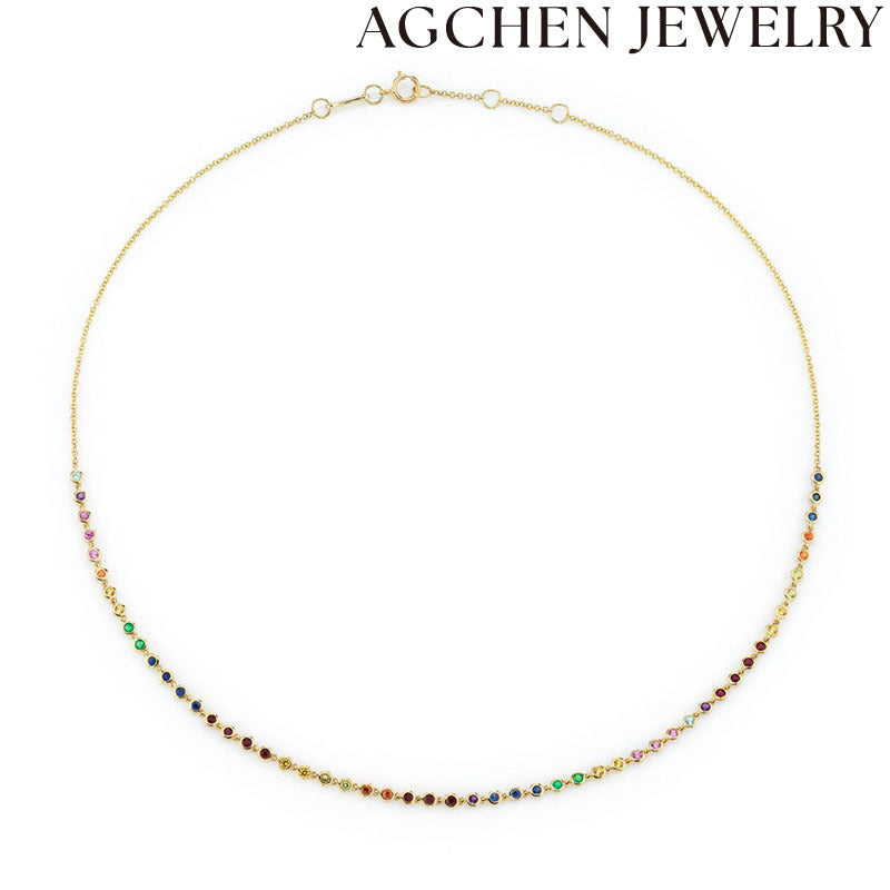 AG Colorful Zircon Necklace