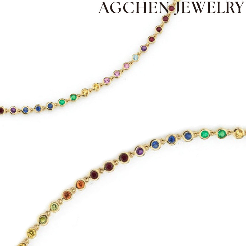 AG Colorful Zircon Necklace