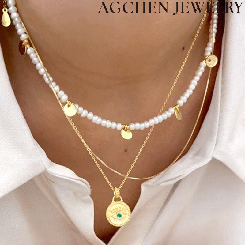 AG Green Devil's Eye Necklace