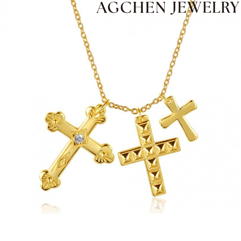 AG Cross Pendant Necklace
