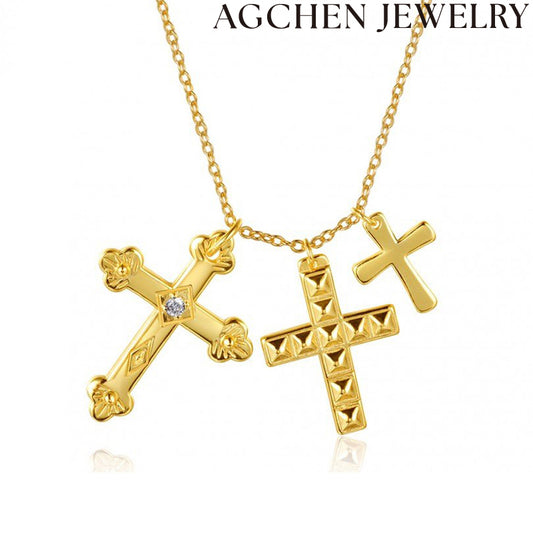 AG Cross Pendant Necklace