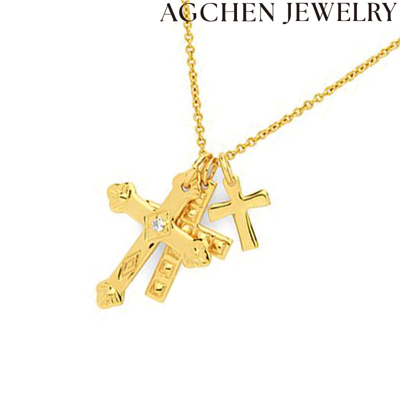 AG Cross Pendant Necklace