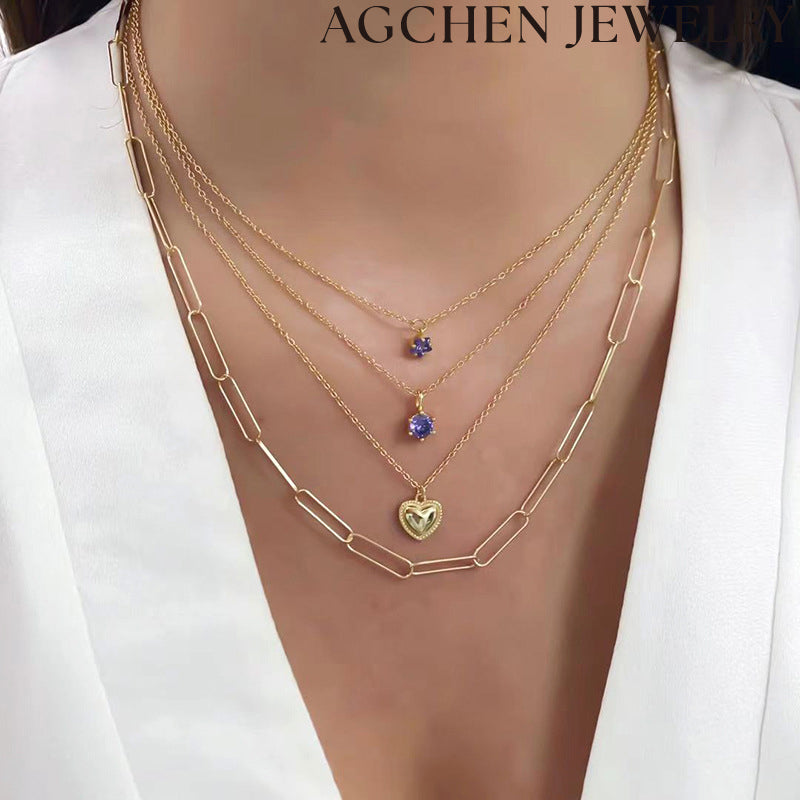 AG Star Zircon Necklace