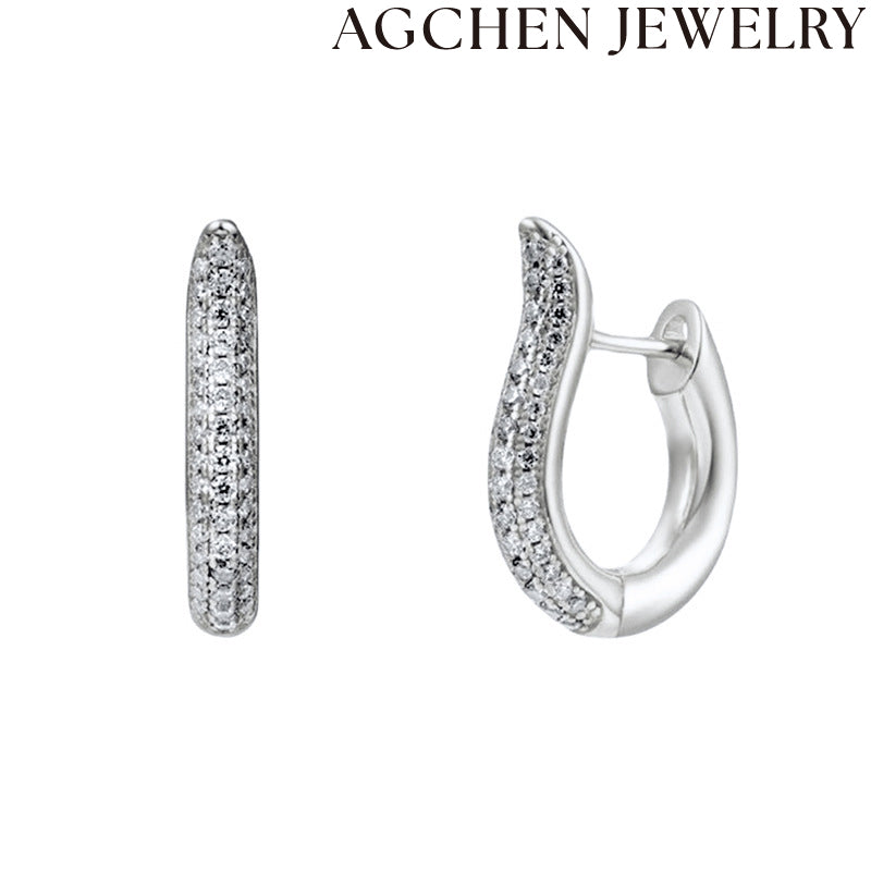 AG Exquisite Geometric Earrings with Zirconia