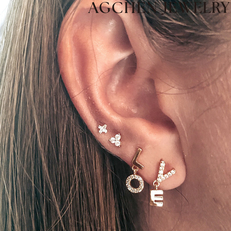 AG Love Zirconia Earrings