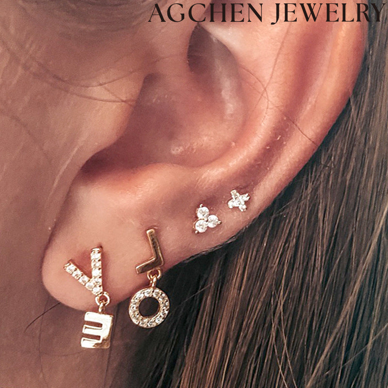 AG Love Zirconia Earrings