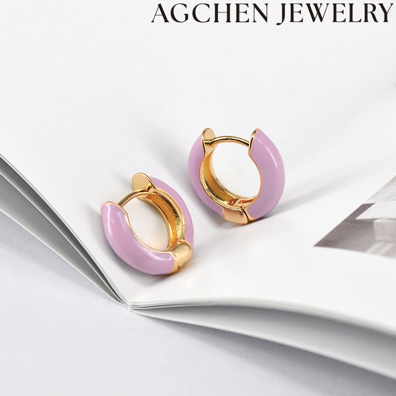AG Adorable Colorful Enamel Earrings