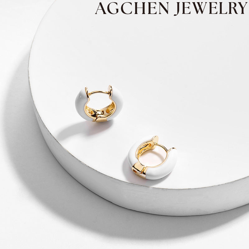AG Adorable Colorful Enamel Earrings