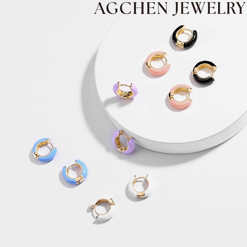 AG Adorable Colorful Enamel Earrings