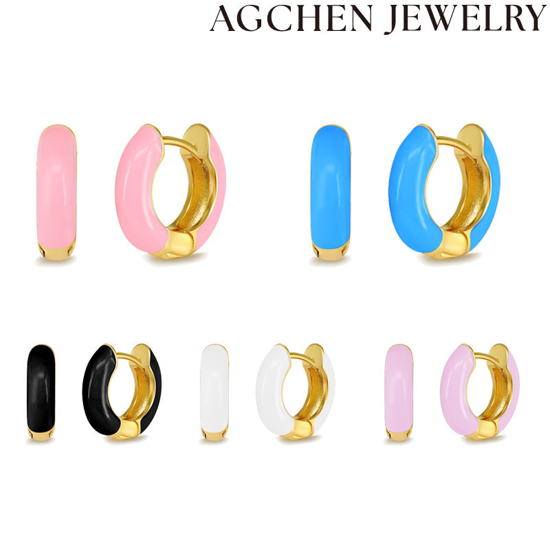 AG Adorable Colorful Enamel Earrings