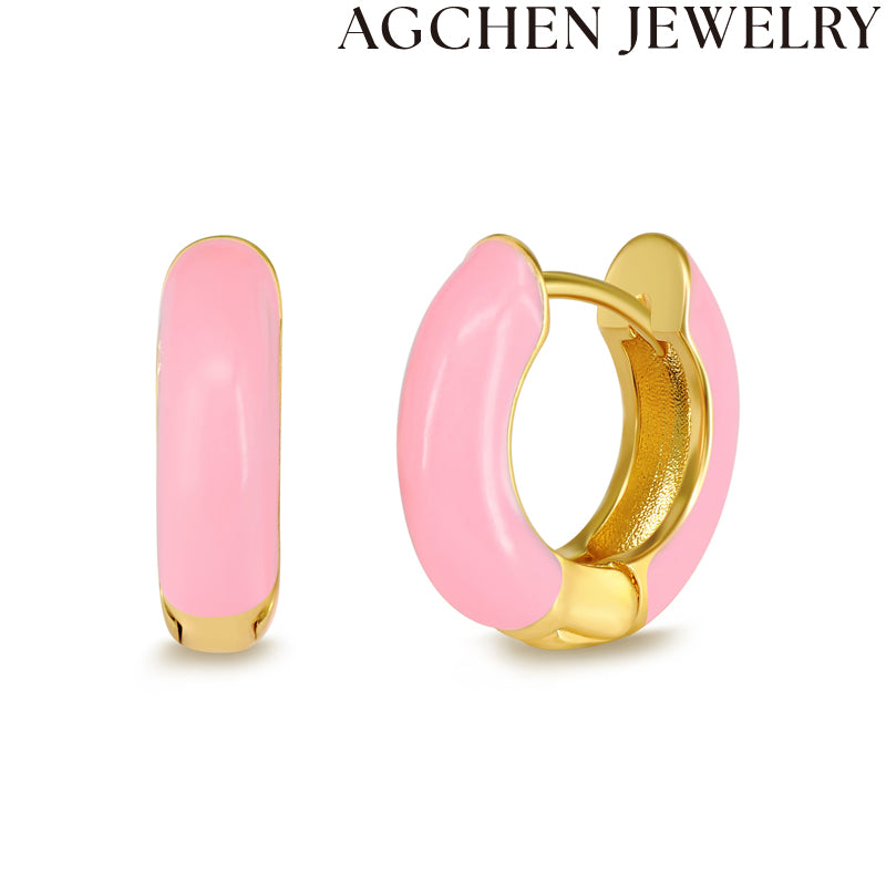AG Adorable Colorful Enamel Earrings