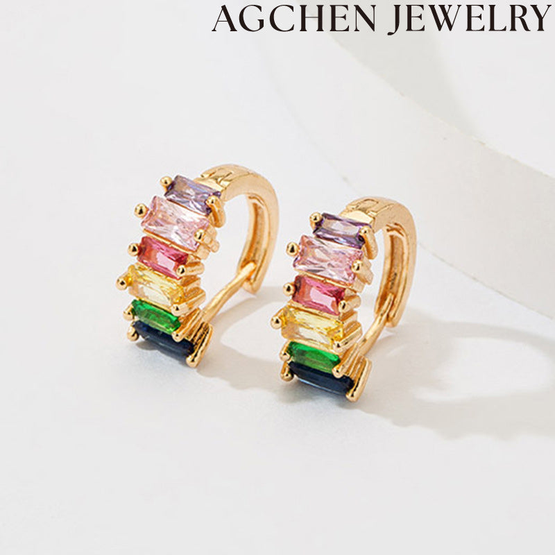 AG Adorable Multicolor Zirconia Earrings