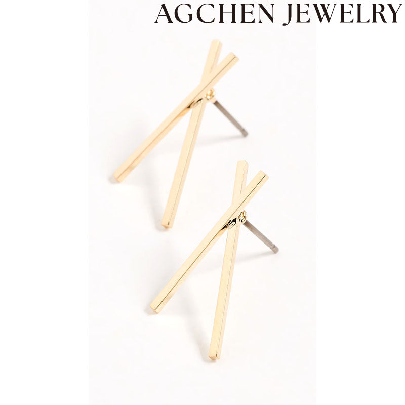 AG X-Shaped Earrings
