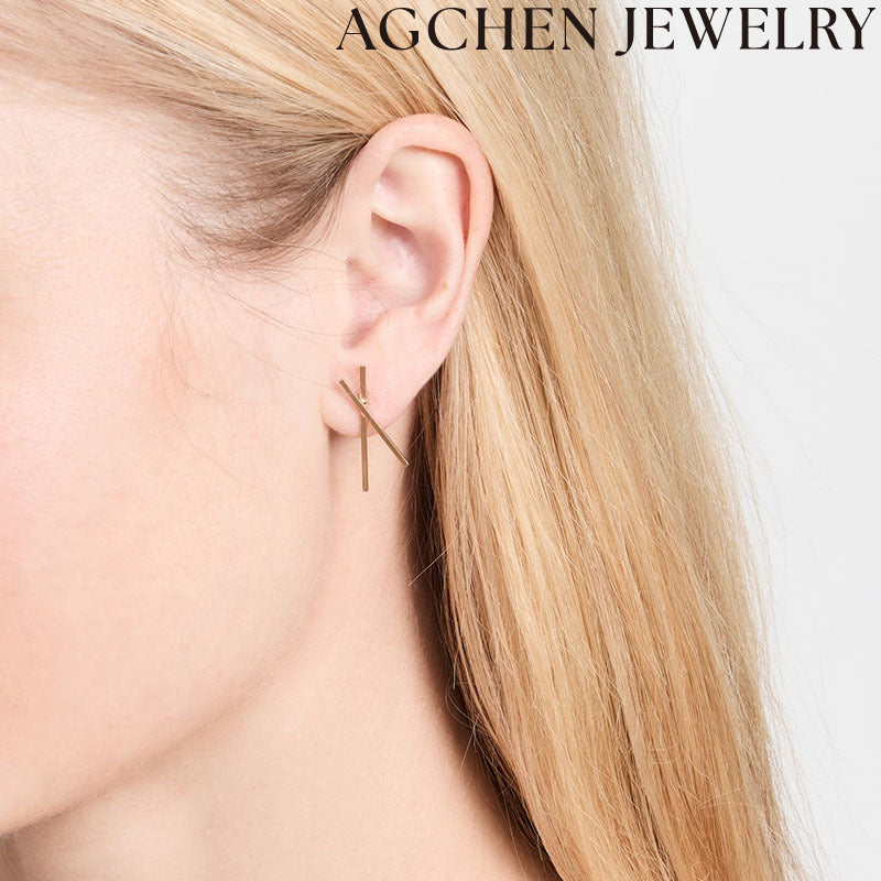 AG X-Shaped Earrings