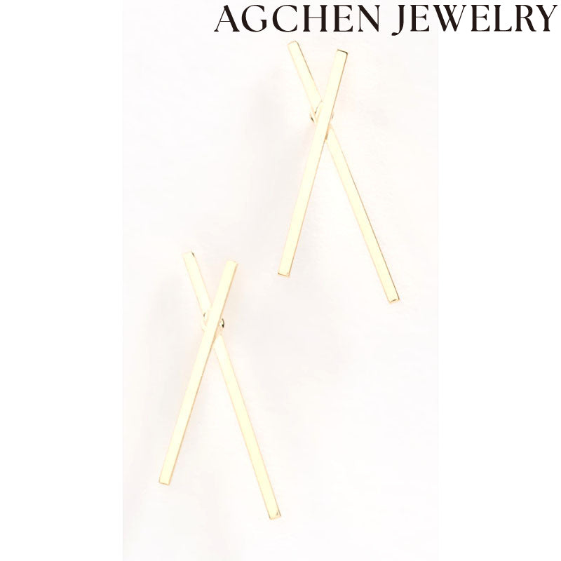 AG X-Shaped Earrings