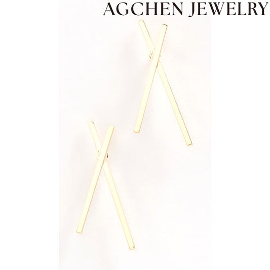 AG X-Shaped Earrings