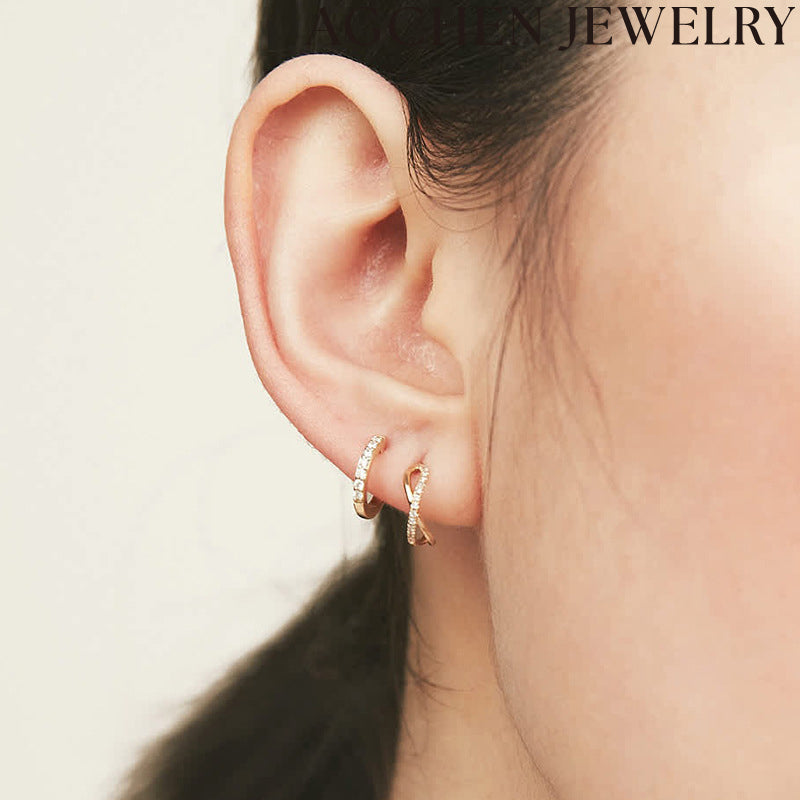 AG Figure-8 Zircon Earrings