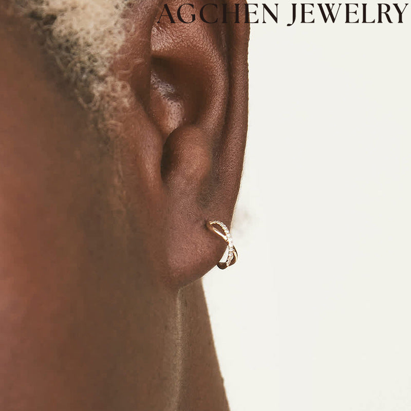 AG Figure-8 Zircon Earrings