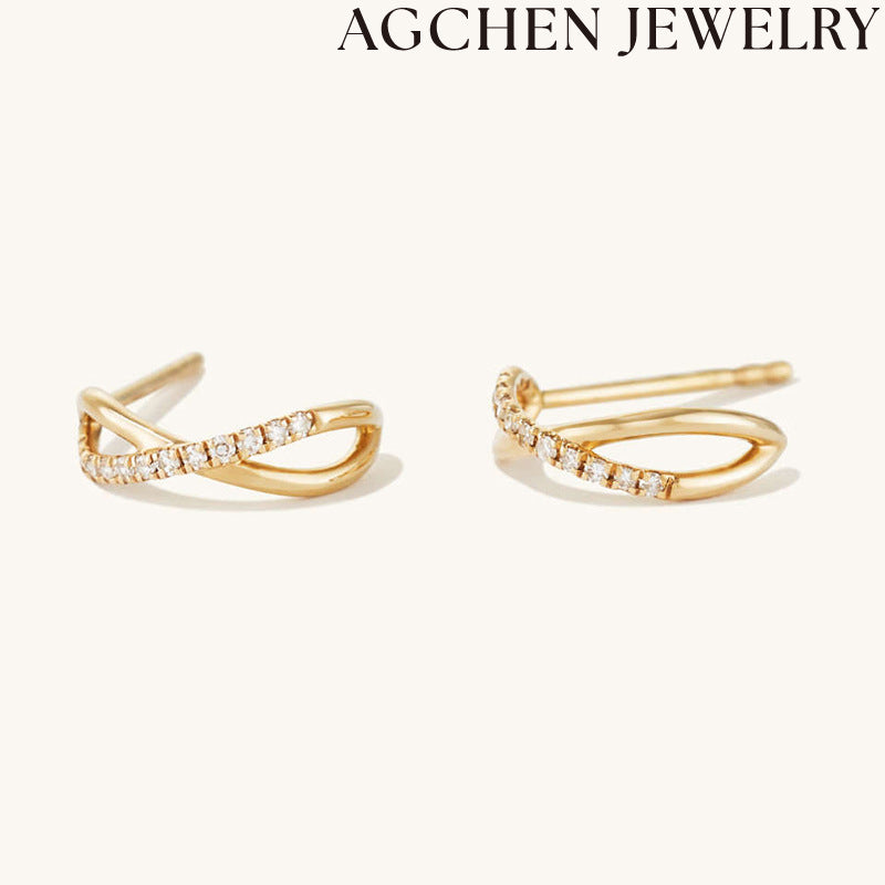 AG Figure-8 Zircon Earrings