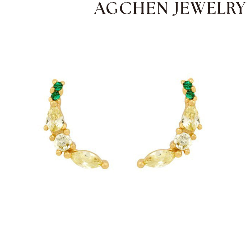 AG Cute Zirconia Fruit Stud Earrings