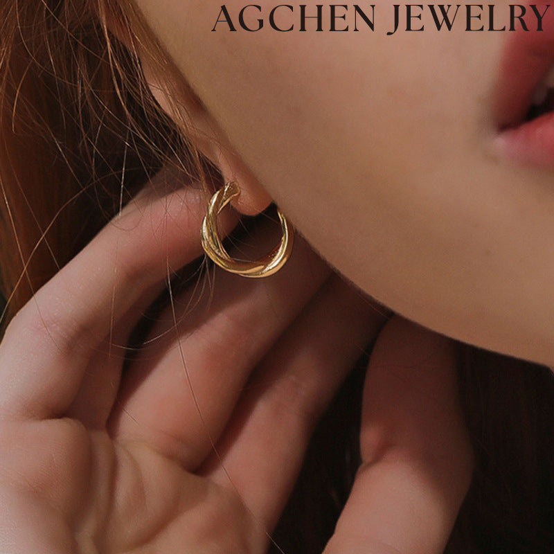 AG Minimalist Copper Earrings for Women