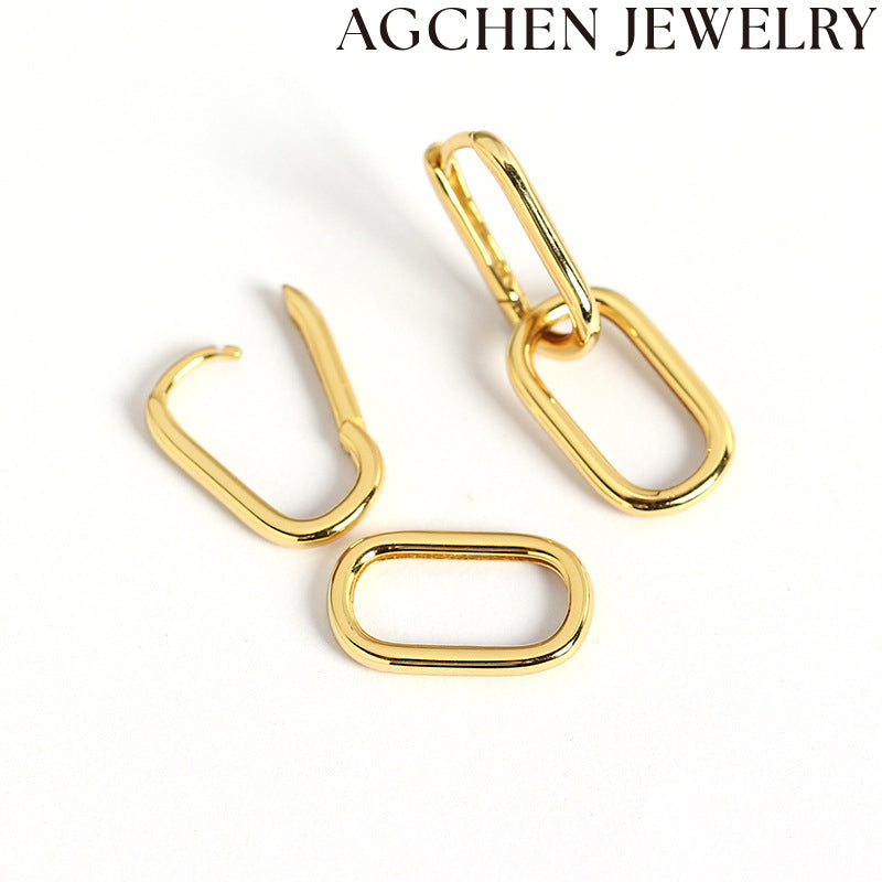 AG Two Rectangular Earrings