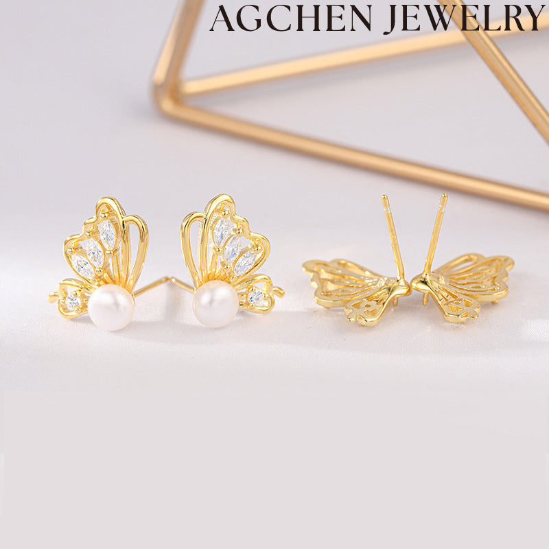 AG Butterfly Charm Earrings