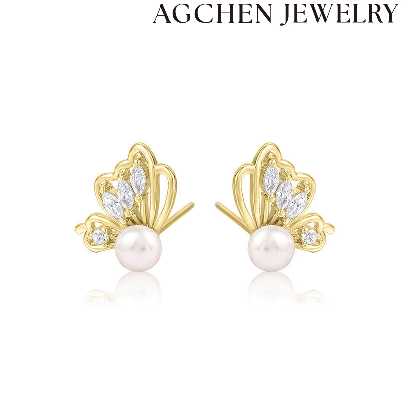 AG Butterfly Charm Earrings
