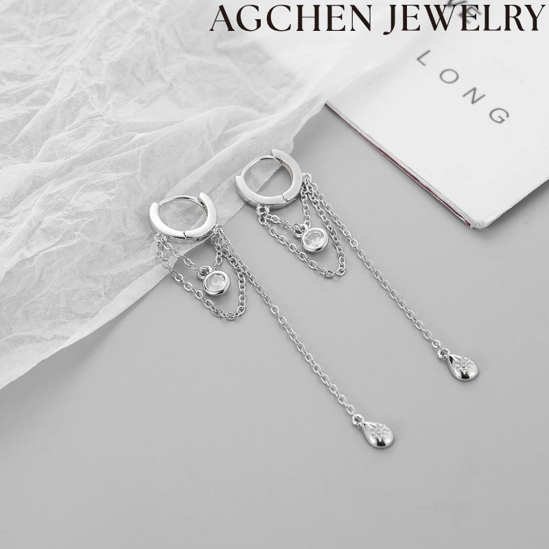 AG Minimalist Chain Earrings