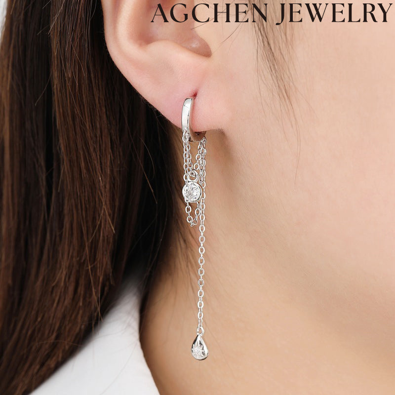 AG Minimalist Chain Earrings