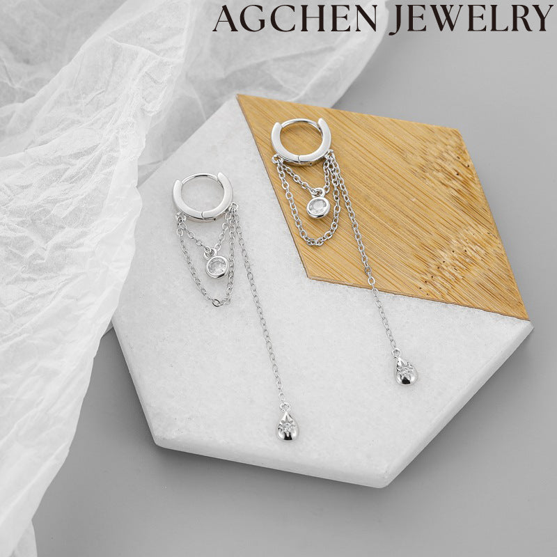 AG Minimalist Chain Earrings